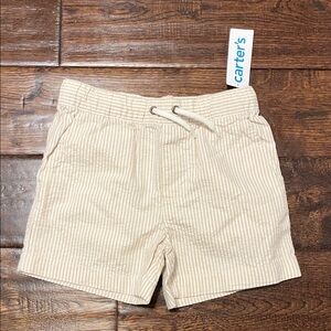 Carter's Beige Striped Kids Shorts